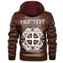 (Custom) Ligerking - Shield Valknut Leather Jacket A35