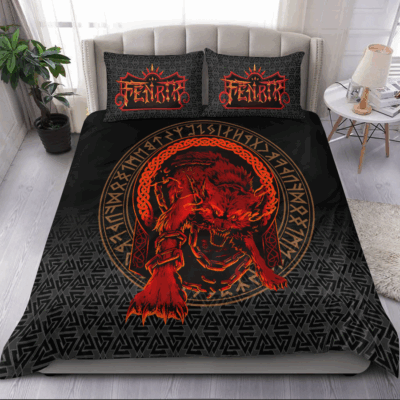 Viking Bedding Set - Fenrir Norse 3D A31