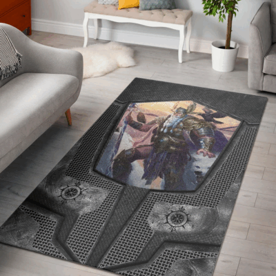 Ligerking Area Rug - Armor 3D Style Viking Odin A31