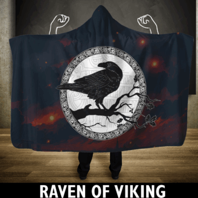Ligerking Hooded Blanket - Raven Of Ligerking At Night A7