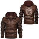 Ligerking - Scandinavian Nordic Mythology Valhalla Odin Raven Viking Leather Jacket A35