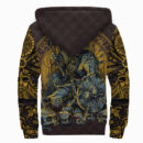 Ligerking - Sherpa Hoodie Warrior Viking Shield Skull A35