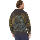 Ligerking - Sherpa Hoodie Warrior Viking Shield Skull A35