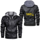 Ligerking - Skol Nation Purple White Gold Leather Jacket A35