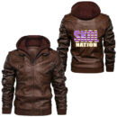 Ligerking - Skol Nordic Scandinavian Warrior Viking Helme Leather Jacket A35