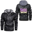 Ligerking - Skol Nordic Scandinavian Warrior Viking Helme Leather Jacket A35
