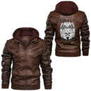 Ligerking - Silhouette Tree Of Life Leather Jacket A95