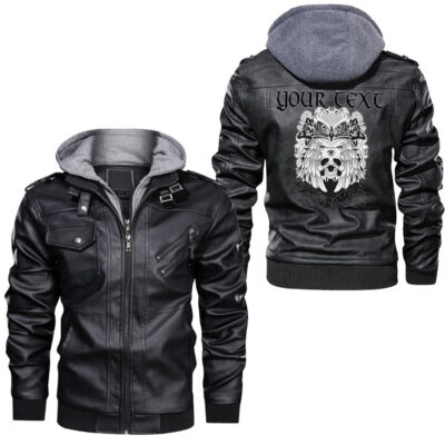 Ligerking - Silhouette Tree Of Life Leather Jacket A95