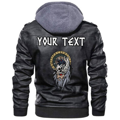(Custom) Ligerking - Special Odin and Raven Leather Jacket A35