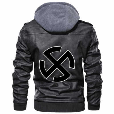 Ligerking - Skull Tattoo Leather Jacket A35