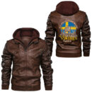 Ligerking - That Which Does Not Kill Me Should Run Viking Roots Leather Jacket A35