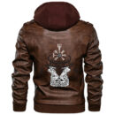 Ligerking - Tattoo Viking Leather Jacket A35