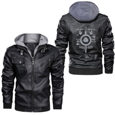 Ligerking - That Which Should Run Leather Jacket A35