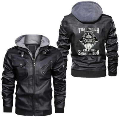 Ligerking - This Is My Human Costume I'm Really a Viking Goddess Leather Jacket A35