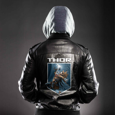 Ligerking - Robot Viking 3D Leather Jacket A35