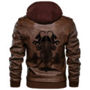 Ligerking - The Black Sun and Oak Leafs Leather Jacket A35
