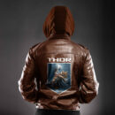 Ligerking - Robot Viking 3D Leather Jacket A35