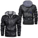 Ligerking - Til Valhalla Until Valhalla Viking Odins Raven Leather Jacket A35