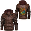 Ligerking - Tyr Norse Mythology Valhalla Viking Nordic God Leather Jacket A35