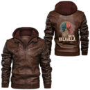 Ligerking - Valhalla Nordic Raven Scandinavian Mythology Odin Viking Leather Jacket A35