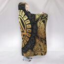 Ligerking Hooded Blanket - Valknut and Rune Gold Round A35
