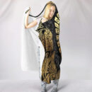 Ligerking Hooded Blanket - Valknut and Rune Gold Round A35