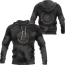 Ligerking Hoodie -Vegvisir With Ouroboros And Runes Hoodie A7
