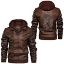 Ligerking - Victory Or Valhall Viking Pride Ravens Norse Mythology Leather Jacket A35