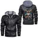 Ligerking - ViKing Celtic Fenrir Wolf Of Odin Viking Leather Jacket A35