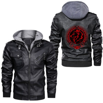 Ligerking - Viking Fenrir Symbol Son Of Loki Wolf Norse Mythology Leather Jacket A35