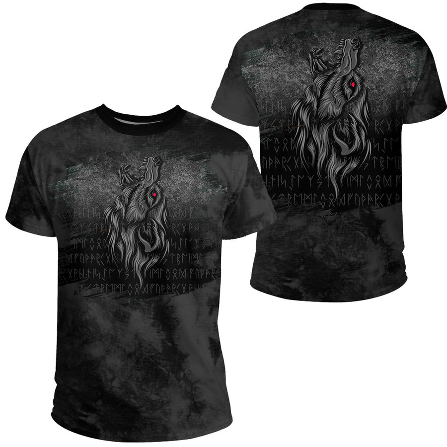 Ligerking - Viking Fenrir Wolf Howls To The Gods T-Shirt A7