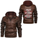 Ligerking - Viking Nordic That Which Does Not Kill Me Should Run Leather Jacket A35