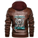 Ligerking Jacket - Viking Die Strong In Battle Leather Jacket A31