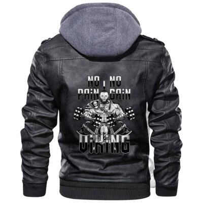 Ligerking Jacket - Viking No Pain No Gain Training Leather Jacket A31
