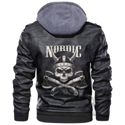 Ligerking Jacket - Viking No Pain No Gain Leather Jacket A31