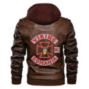 Ligerking - Reindeer Viking Vegvisir Leather Jacket A35
