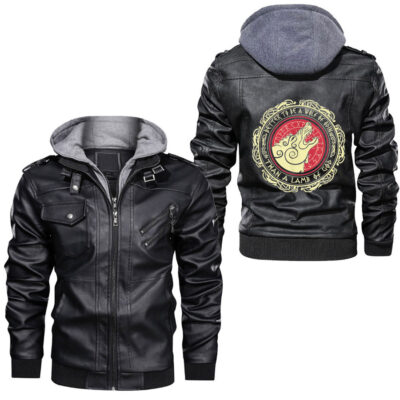 Ligerking - Viking Shield Maiden Don't Touch My Coffee Leather Jacket A35