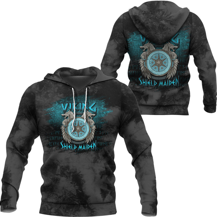 Ligerking Hoodie - Viking Shield Maiden Female Norse Hoodie A7