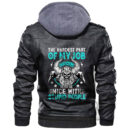 Ligerking Jacket - Viking Warrior Head With Axe Leather Jacket A31