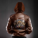 Ligerking - Viking With Axe And Shield Leather Jacket A35