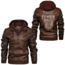 Ligerking - Viking World Tour Dates Odin & Norse Viking Mythology Leather Jacket A35