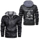 Ligerking -Vikings Team Mascot School Spirit Game Night Leopard Leather Jacket A35