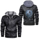 Ligerking - Wolf Fenrir Norse Viking Pagan Ragnarok Mythology Leather Jacket A35