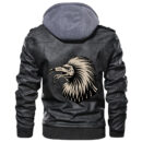 Ligerking - Viking Bear Tattoo Hand Leather Jacket A35