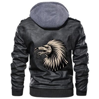 Ligerking - Viking Bear Tattoo Hand Leather Jacket A35