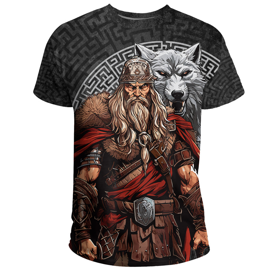 Ligerking - Warrior Wolf Maze T-Shirt A35