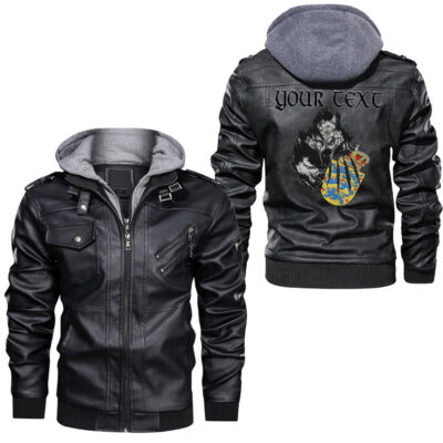 Ligerking - Wolf Denmark Flag Leather Jacket A95