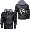 Ligerking - Wolf Fenrir Chained Leather Jacket A35
