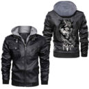 Ligerking - Wolf Fenrir Lead Leather Jacket A35