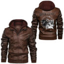 Ligerking - Wolf Raven In Heart Leather Jacket A95